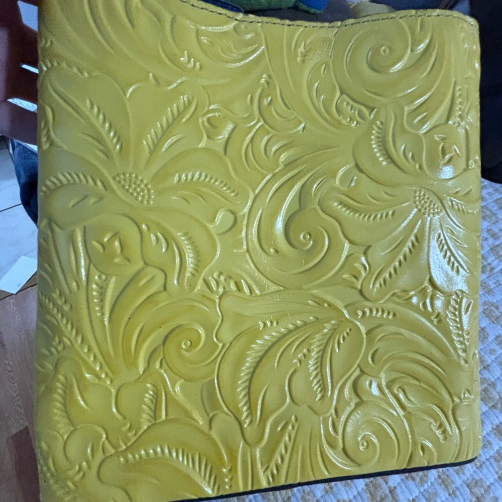 Patricia Nash Yellow Embossed Leather Bag